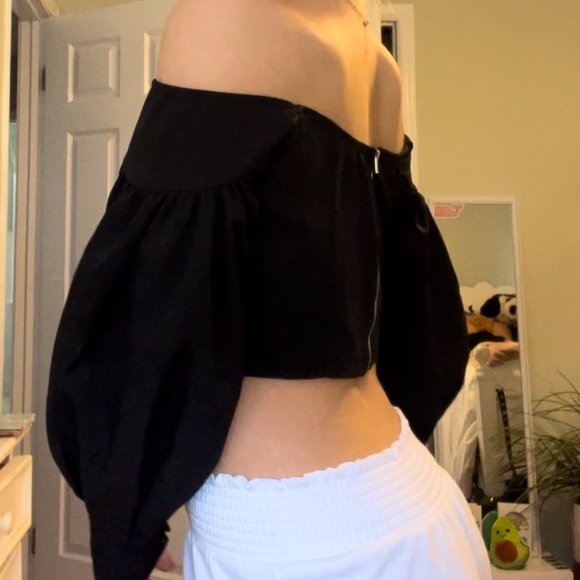 Off the Shoulder Bell Sleeve Top (FashionNova) - Picture 3 of 13